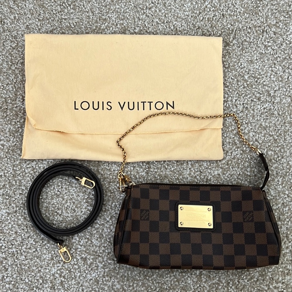 Authentic Louis Vuitton Eva Damier Ebene Sophie Clutch - Picture 2 of 15